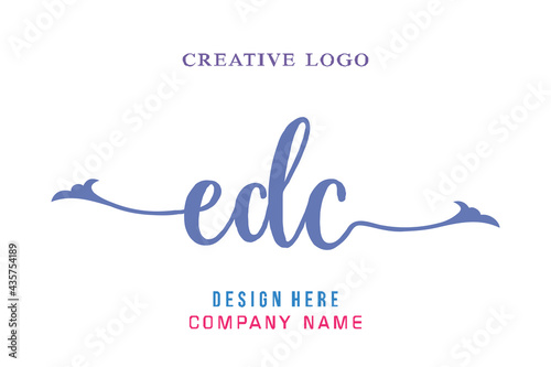 EDC lettering logo is simple, easy to understand and authoritative