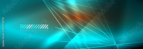 Neon dynamic beams vector abstract wallpaper background. Wallpaper background, design templates for business or technology presentations, internet posters or web brochure covers