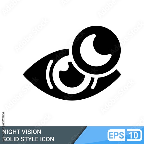 night vision icon in solid style isolated on white background. EPS 10