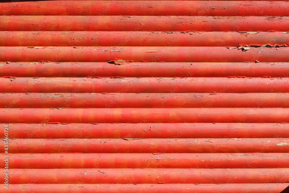 wood logs painted red, wood log wall, red wood background and texture wood logs painted red, wood log wall, red wood background and texture