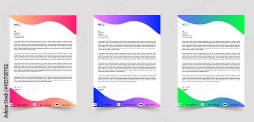 abstract Business professional letterhead templates