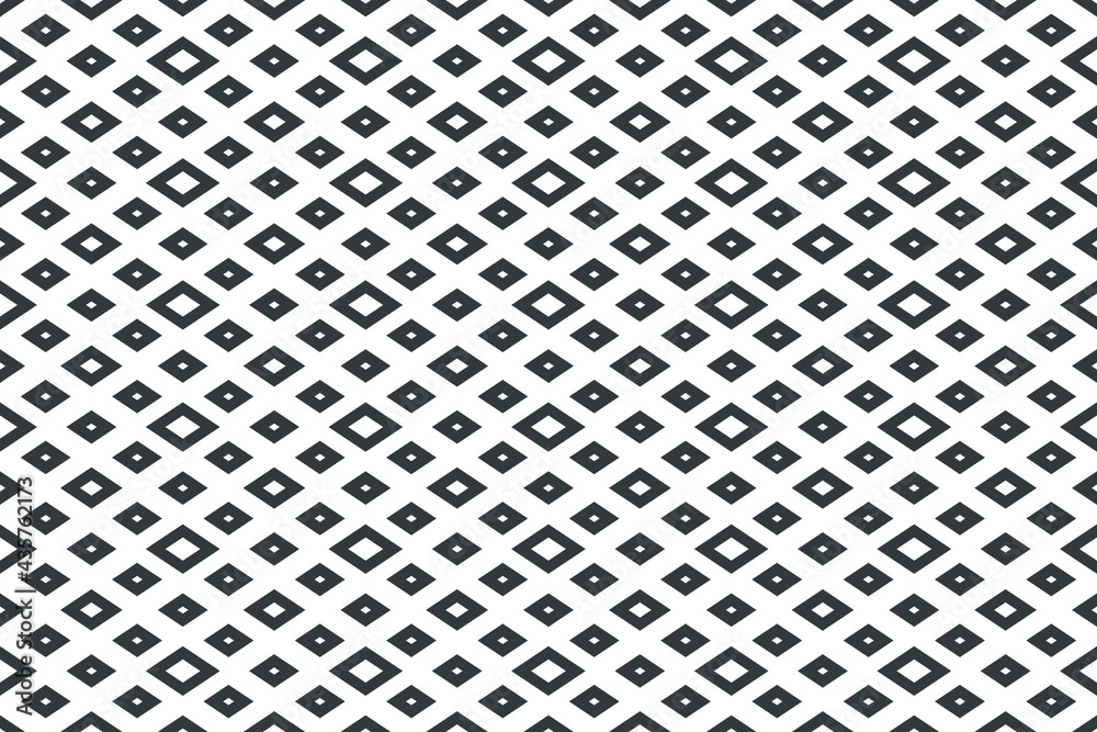 Abstract modern vector geometric seamless pattern. Black and white background template.