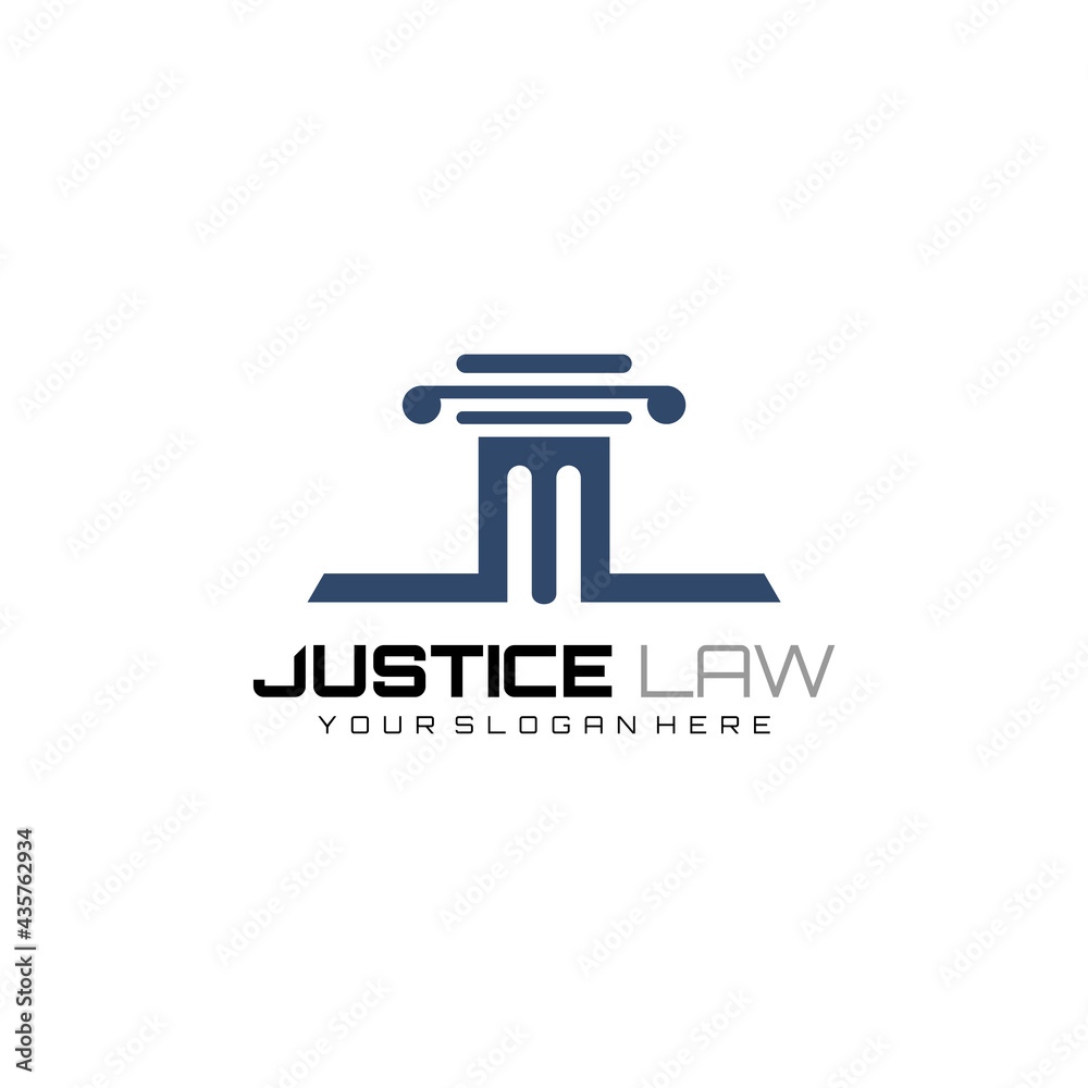 Pillar logo design template justice law and vector Pillar logo design template justice law and vector