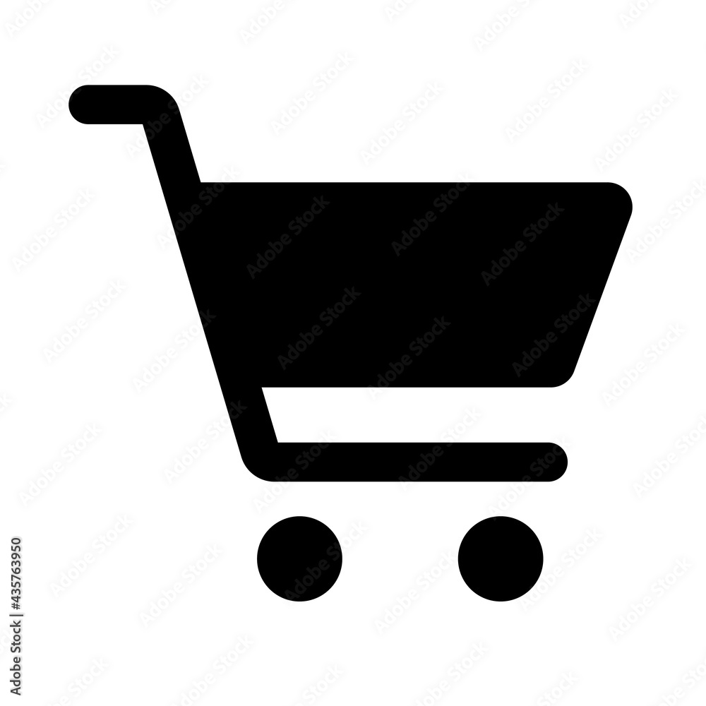 Shopping cart simple isolated icon for apps and websites Shopping cart simple isolated icon for apps and websites