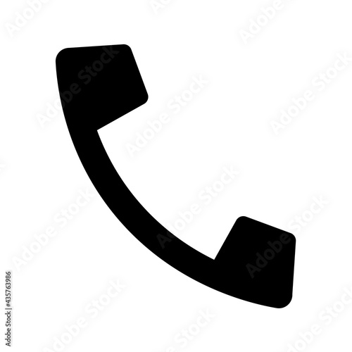 Shopping handset phone or telephone number, or helpdesk simple isolated icon for apps and websites