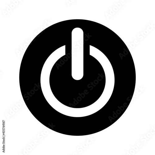 Simple illustration of switch turn on or turn off Personal computer component icon