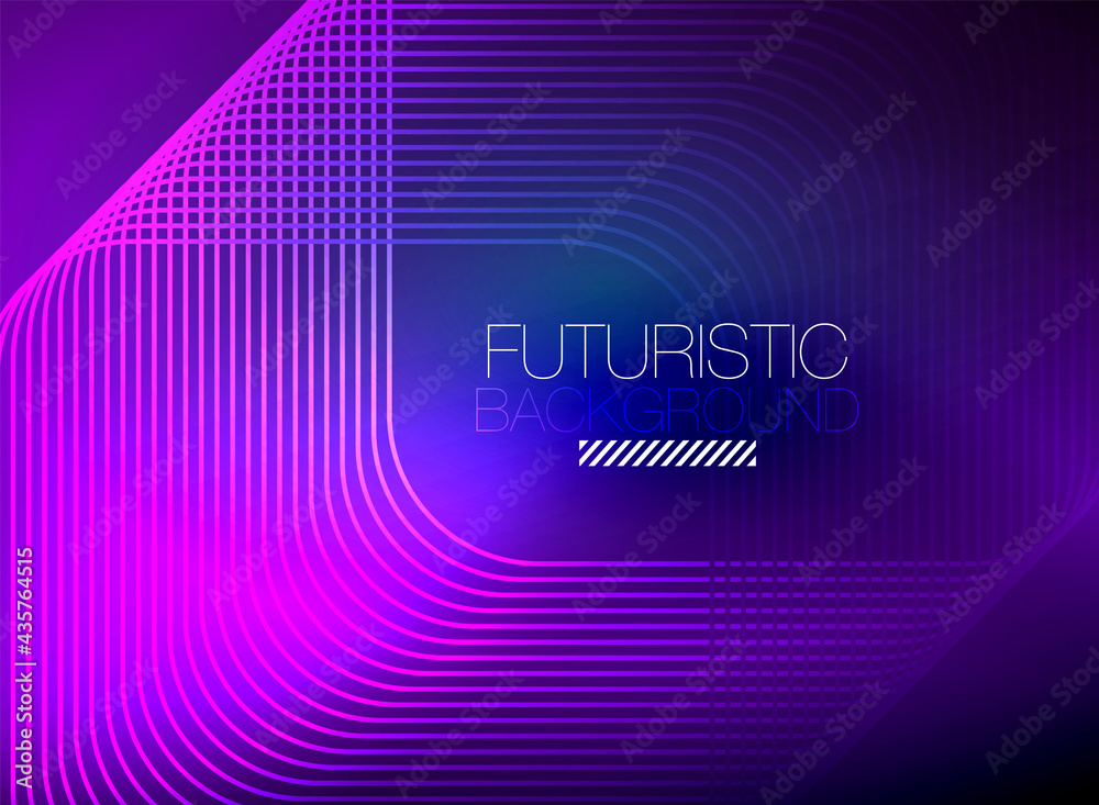 Neon color square shape lines abstract background. Shiny magic energy and motion concept, vector abstract wallpaper background Neon color square shape lines abstract background. Shiny magic energy and motion concept, vector abstract wallpaper background