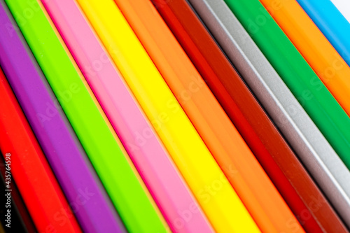 Colored pencils pattern. Set of multicolored pencils background texture. Color pencils set