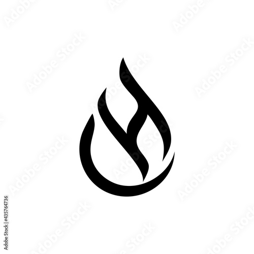 c h ch initial oil or gas or water logo design vector template
