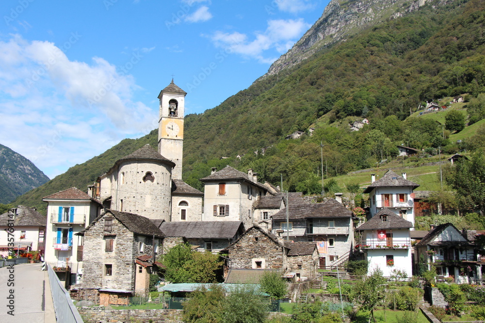a historic old town in the mountains