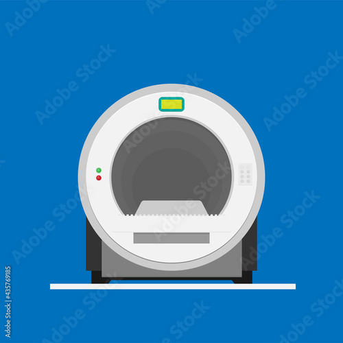 Computed tomography concept flat vector