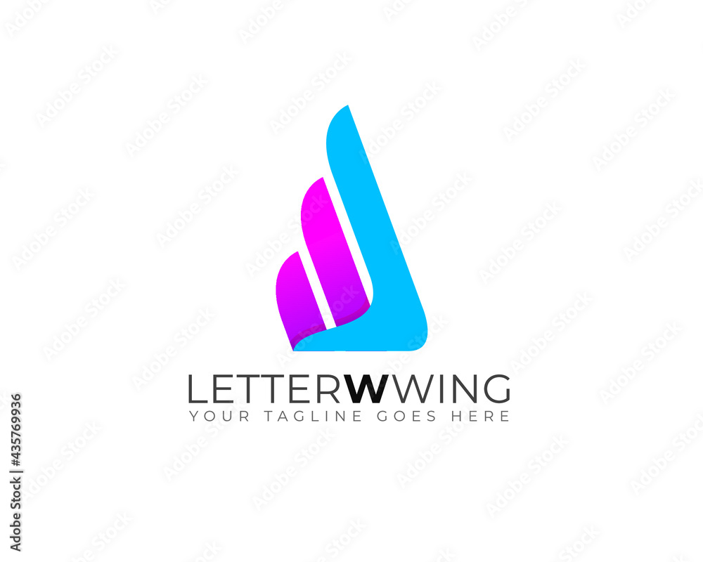 monogram anagram of initial letter W as wings monogram anagram of initial letter W as wings