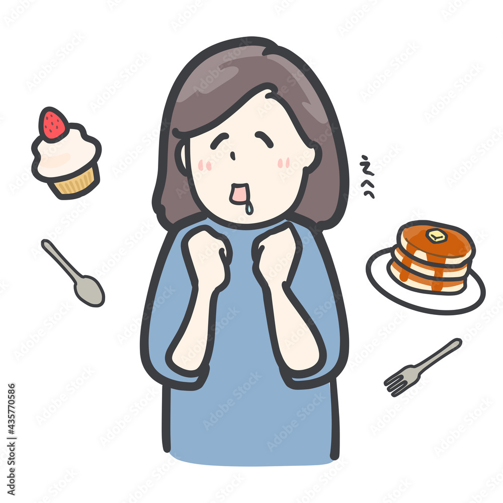 おいしいおやつが食べたい女性のイラスト Stock Vector Adobe Stock おいしいおやつが食べたい女性のイラスト Stock Vector Adobe Stock