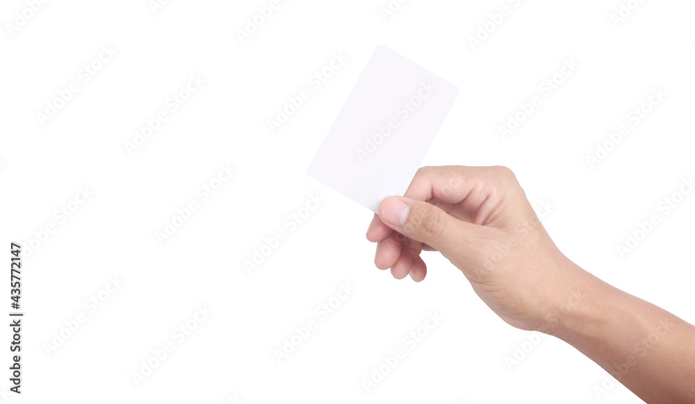 Hand holding virtual card with your