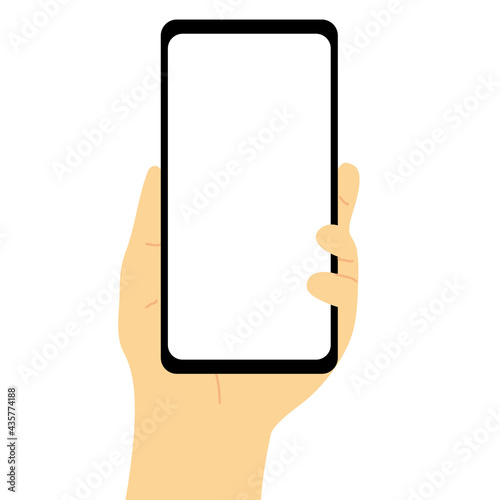 スマートフォンを持つ手　モックアップ