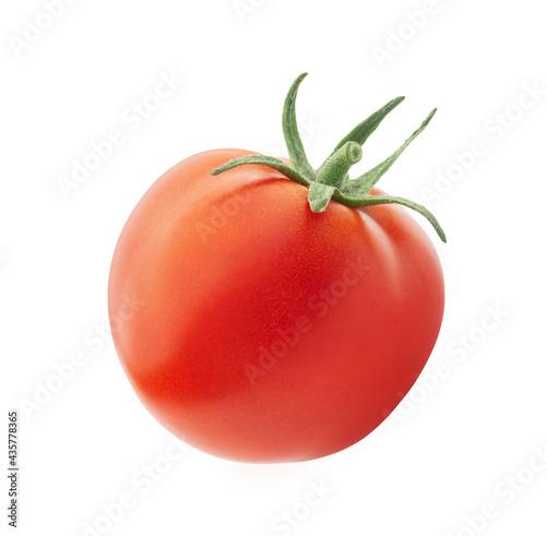 one fresh tomato isolated on white