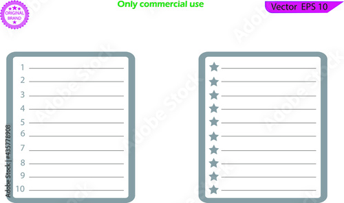 Daily planners set. Weekly class schedule template. Organizer planner and schedule with place for Notes. Cute hand drawn blank paper sheet set, sticky note template, text box banner frame, flat design