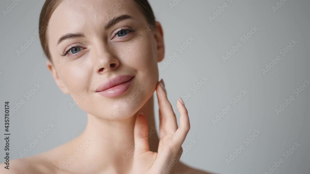 Beauty woman face healthy clean fresh skin beauty female model