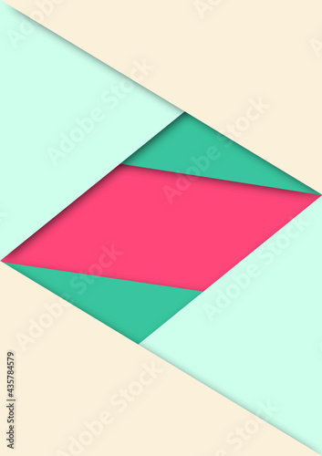 Background design, color scheme, and layered design.