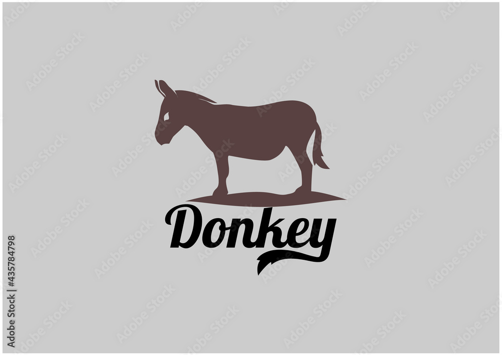 logo design with image of a donkey