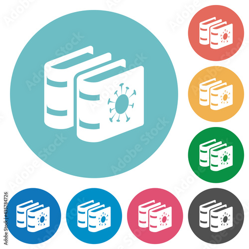 Covid documentation flat round icons photo