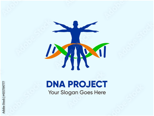 logo design for medical and research about dna  biology  and science