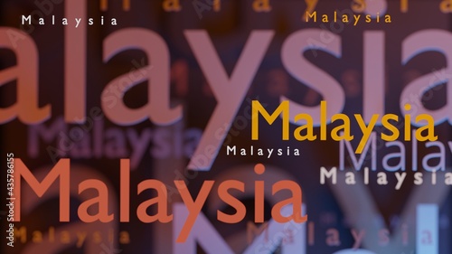 Abstract Malaysia 3D TEXT Rendered Poster (3D Artwork)