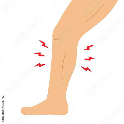 Leg pain vector. free space for text. wallpaper. copy space.