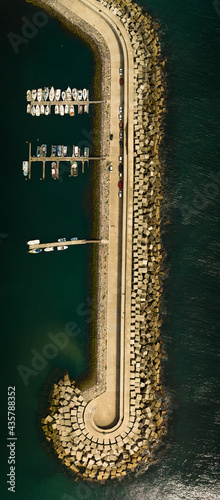 aerial view of the port of Luanco. Asturias. Spain photo