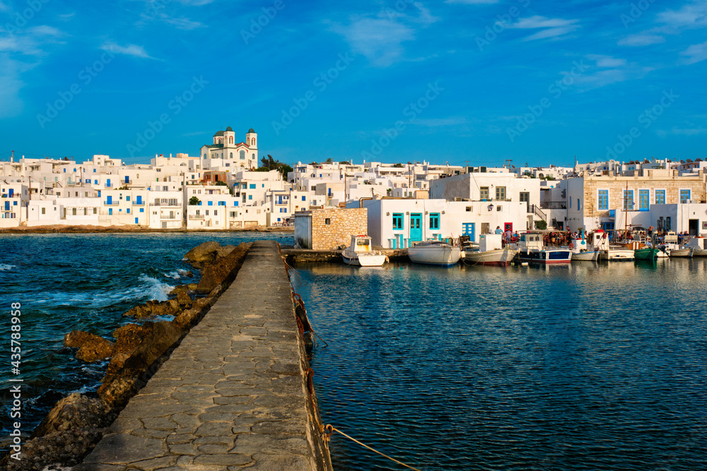 Picturesque Naousa town on Paros island, Greece
