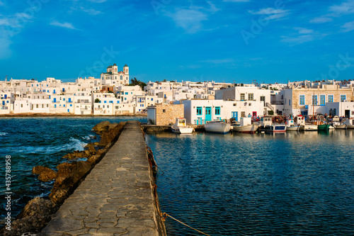 Picturesque Naousa town on Paros island, Greece