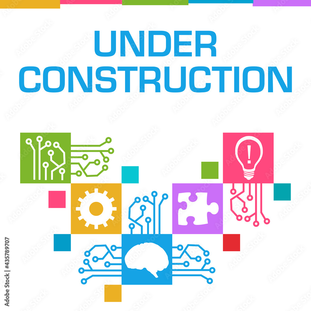 Under Construction Colorful Squares Symbols Circuit Elements Under Construction Colorful Squares Symbols Circuit Elements