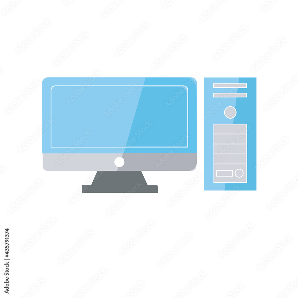 Graphic flat computer icon for your design and website Graphic flat computer icon for your design and website