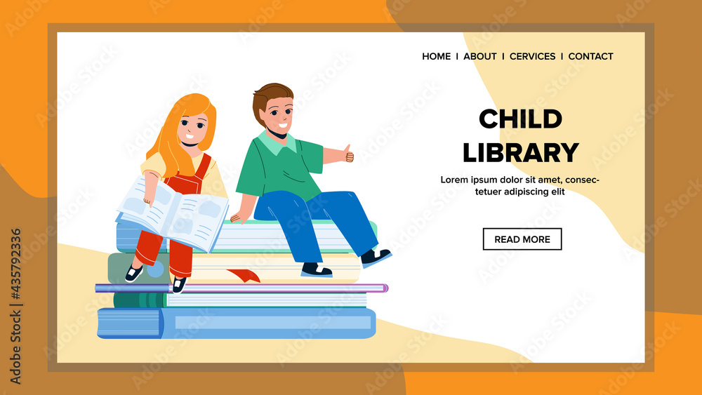 In Child Library Reading Books Boy And Girl Vector. Preteen Kids In Child Library Read Education Literature And Preparing For Elementary School. Characters Little Pupils Web Flat Cartoon Illustration In Child Library Reading Books Boy And Girl Vector. Preteen Kids In Child Library Read Education Literature And Preparing For Elementary School. Characters Little Pupils Web Flat Cartoon Illustration