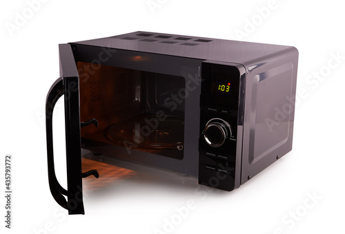 open microwave oven
