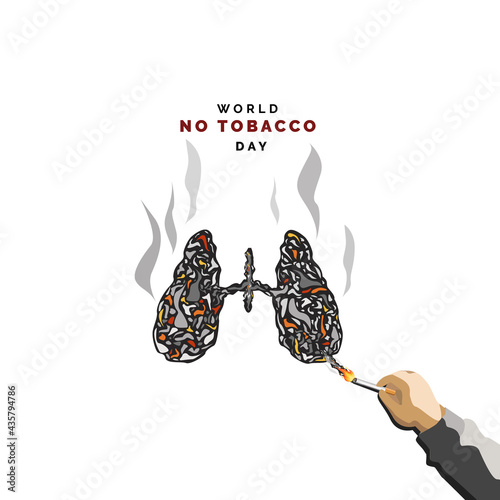 World No Tobacco Day, an illustration of the negative effects of smoking on organs