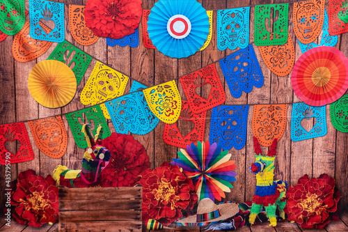 Mexican paper decorations for Fiesta photo