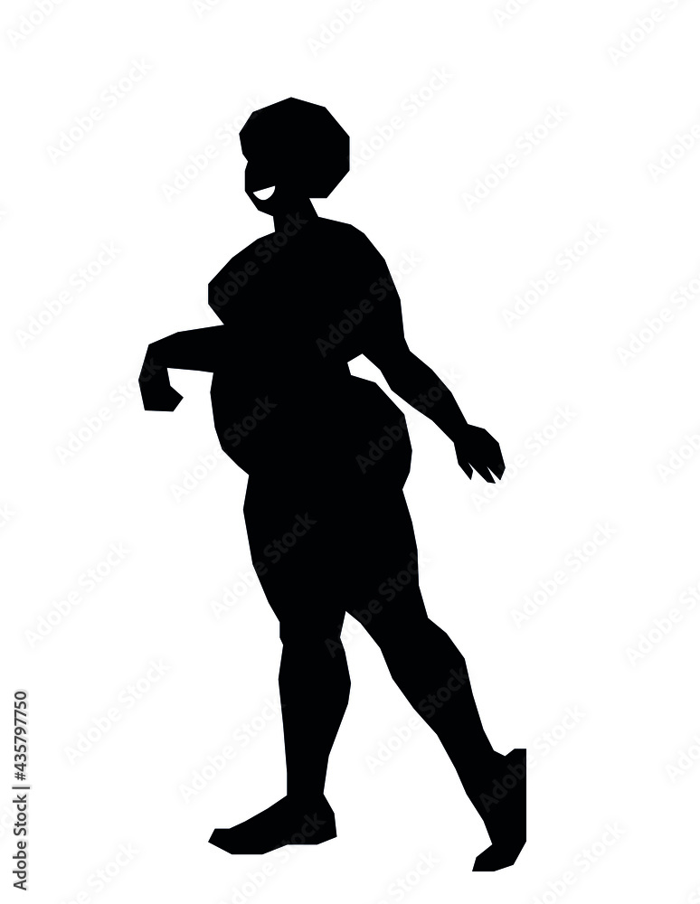 digital silhouette of a woman plus size on the side digital silhouette of a woman plus size on the side