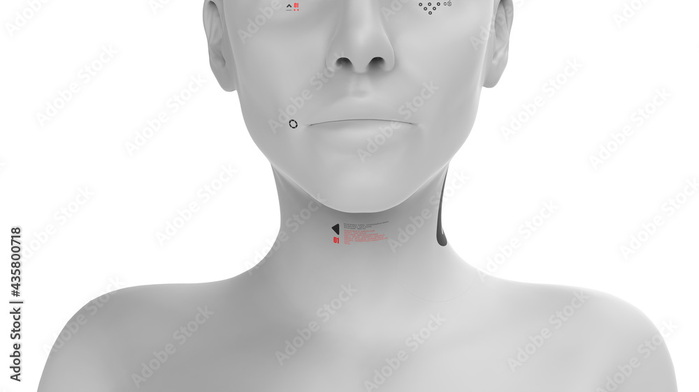 portrait of a robot woman close up concept of robotics and artificial intelligence portrait of a robot woman close up concept of robotics and artificial intelligence