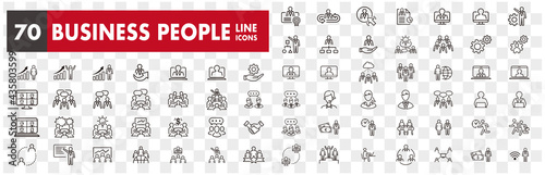 Business people office management human resources icons