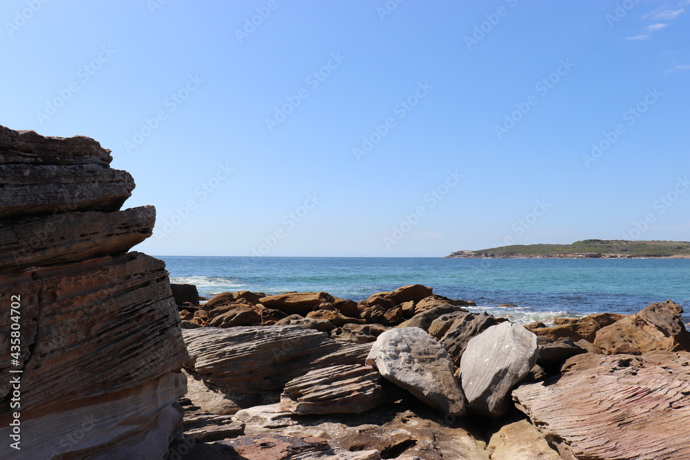 rocks and sea