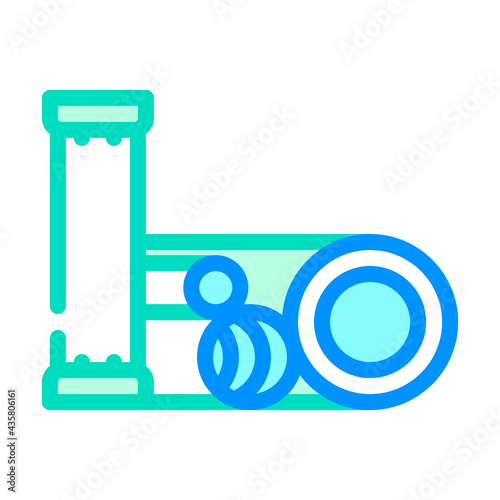 pipes building material color icon vector. pipes building material sign. isolated symbol illustration