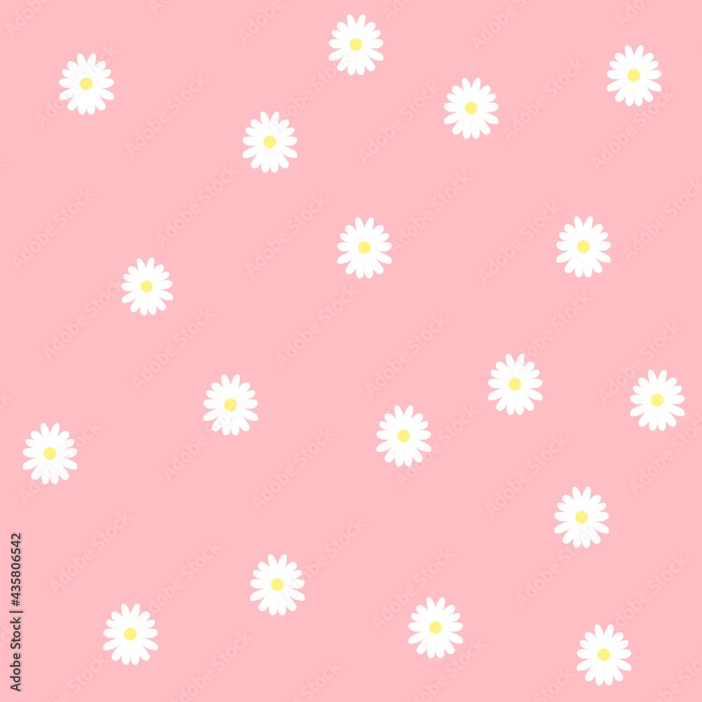 daisy flowers , gift wrap and wallpaper. vector pattern.
