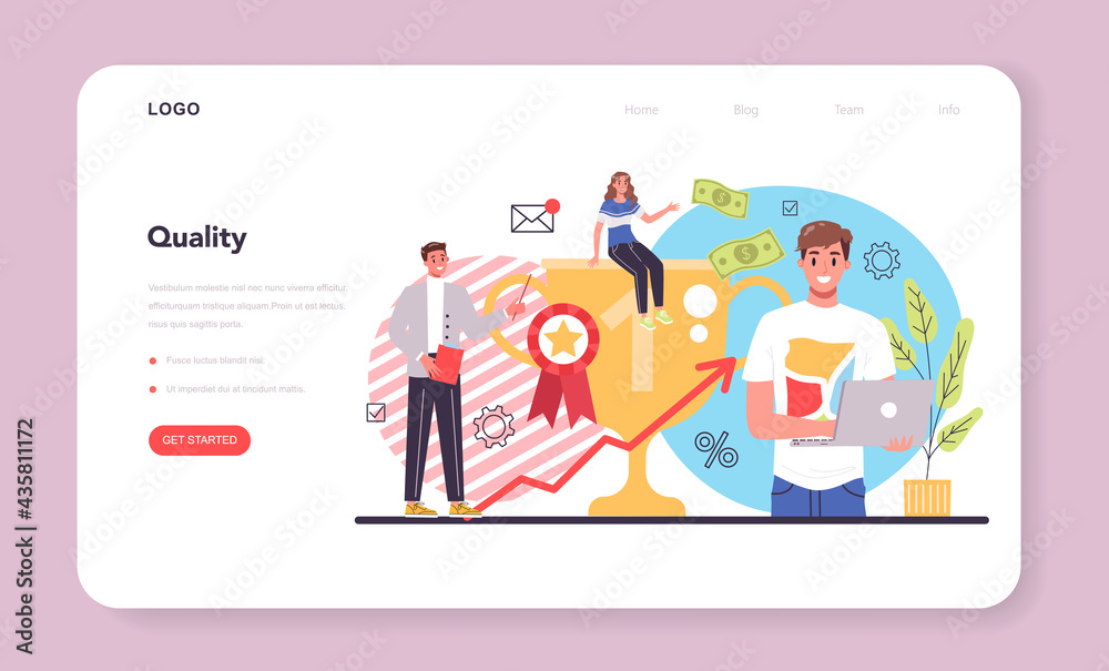 Customer loyalty web banner or landing page. Marketing program Customer loyalty web banner or landing page. Marketing program