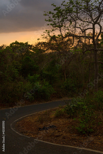 sunset in the mountains