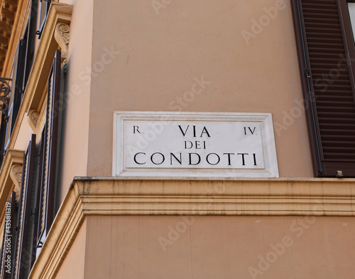 Many of Street in Rome ITALY VIA CONDOTTI photo