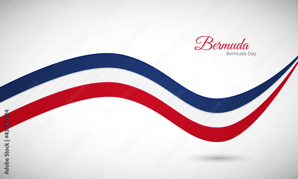 Happy national day of Bermuda. Creative shiny wavy flag background with text typography. Happy national day of Bermuda. Creative shiny wavy flag background with text typography.