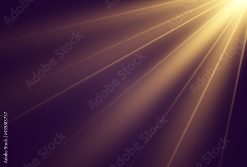 Bright beautiful star.Vector illustration of a light effect on a transparent background. 