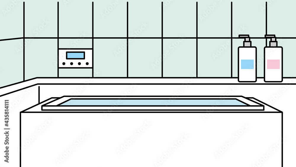 浴室 浴槽 風呂場 バスルーム イラスト素材 Stock Vector Adobe Stock