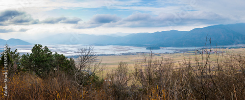 View of amazing lake Cerknica in Slovenia - Cerkniško jezero.